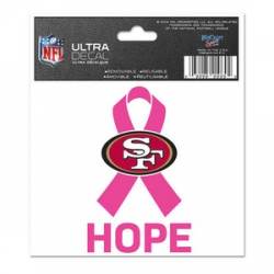 San Francisco 49ers Breast Cancer Awareness Hope - 3x4 Ultra Decal