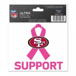San Francisco 49ers Breast Cancer Awareness Support - 3x4 Ultra Decal