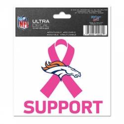 Denver Broncos Breast Cancer Awareness Support - 3x4 Ultra Decal