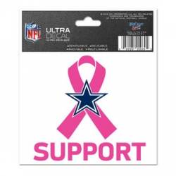 Dallas Cowboys Breast Cancer Awareness Support - 3x4 Ultra Decal