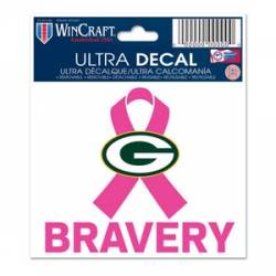 Green Bay Packers Breast Cancer Awareness Bravery - 3x4 Ultra Decal