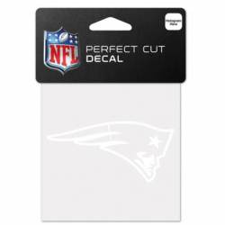 New England Patriots White Logo - 4x4 Die Cut Decal