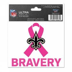New Orleans Saints Breast Cancer Awareness Bravery - 3x4 Ultra Decal
