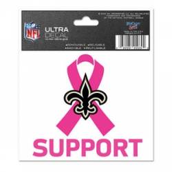 New Orleans Saints Breast Cancer Awareness Support - 3x4 Ultra Decal