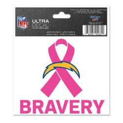 San Diego Chargers Breast Cancer Awareness Bravery - 3x4 Ultra Decal