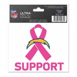 San Diego Chargers Breast Cancer Awareness Support - 3x4 Ultra Decal