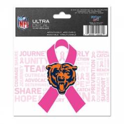 Chicago Bears Breast Cancer Awareness - 3x4 Ultra Decal