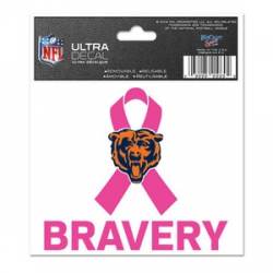 Chicago Bears Breast Cancer Awareness Bravery - 3x4 Ultra Decal