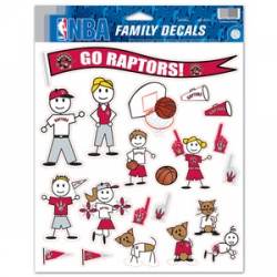 Toronto Raptors - 8.5x11 Family Sticker Sheet