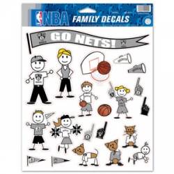 Brooklyn Nets - 8.5x11 Family Sticker Sheet