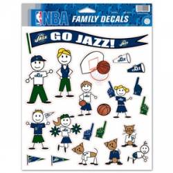 Utah Jazz - 8.5x11 Family Sticker Sheet