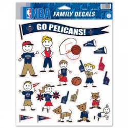New Orleans Pelicans - 8.5x11 Family Sticker Sheet
