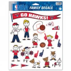 Atlanta Hawks - 8.5x11 Family Sticker Sheet