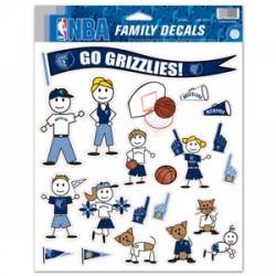 Memphis Grizzlies - 8.5x11 Family Sticker Sheet