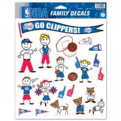 Los Angeles Clippers - 8.5x11 Family Sticker Sheet