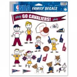 Cleveland Cavaliers - 8.5x11 Family Sticker Sheet
