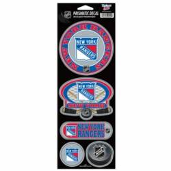 New York Rangers - Set Of 5 Prismatic Sticker Sheet