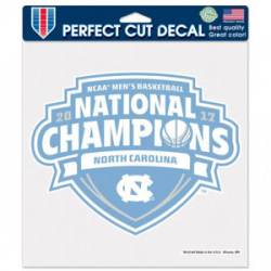 North Carolina Tar Heels 2017 National Champions - 8x8 Die Cut Decal