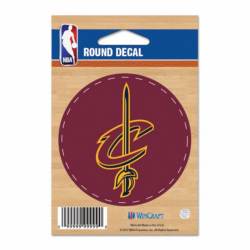 Cleveland Cavaliers Secondary Logo - 3x3 Round Vinyl Sticker