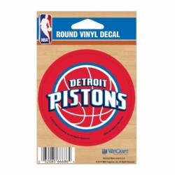 Detroit Pistons Retro Logo - 3x3 Round Vinyl Sticker