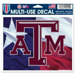 Texas A&M University Aggies Texas Flag - 5x6 Ultra Decal