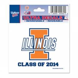University Of Illinois Fighting Illini Class Of 2014 - 3x4 Ultra Decal