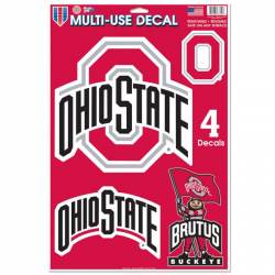 Ohio State University Buckeyes - Set Of 4 Ultra Decals