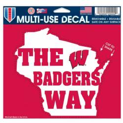 University Of Wisconsin Badgers The Badgers Way - 4.5x5.75 Die Cut Ultra Decal