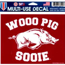 University Of Arkansas Razorbacks Wooo Pig Sooie - 5x6 Ultra Decal