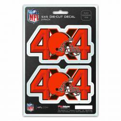 Cleveland Browns 4x4 Off Road - Set of 2 Sticker Sheet