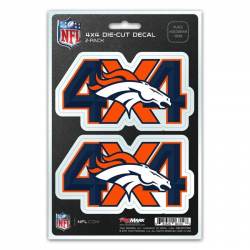Denver Broncos 4x4 Off Road - Set of 2 Sticker Sheet