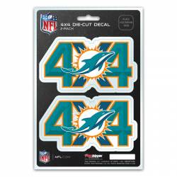 Miami Dolphins 4x4 Off Road - Set of 2 Sticker Sheet