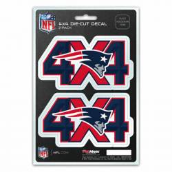 New England Patriots 4x4 Off Road - Set of 2 Sticker Sheet