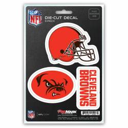 Cleveland Browns Helmet - Set Of 3 Sticker Sheet