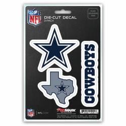 Dallas Cowboys Team Logo - Set Of 3 Sticker Sheet