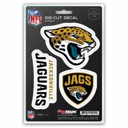 Jacksonville Jaguars Team Logo - Set Of 3 Sticker Sheet