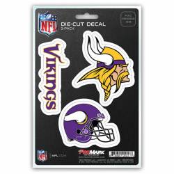 Minnesota Vikings Team Logo - Set Of 3 Sticker Sheet