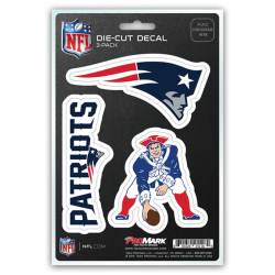 New England Patriots Team Logo - Set Of 3 Sticker Sheet