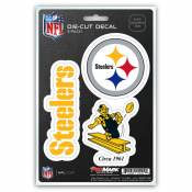Pittsburgh Steelers Team Logo - Set Of 3 Sticker Sheet