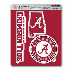 University Of Alabama Crimson Tide Team Logo - Set Of 3 Sticker Sheet