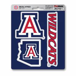 University Of Arizona Wildcats Team Logo - Set Of 3 Sticker Sheet