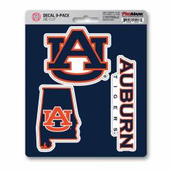 Auburn University Tigers Team Logo - Set Of 3 Sticker Sheet
