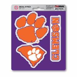 Clemson University Tigers Team Logo - Set Of 3 Sticker Sheet