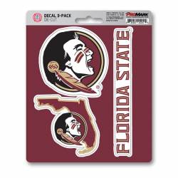 Florida State University Seminoles Team Logo - Set Of 3 Sticker Sheet