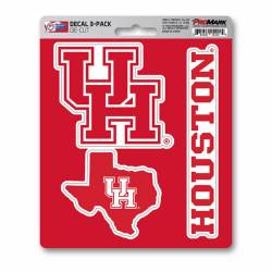 University Of Houston Cougars Team Logo - Set Of 3 Sticker Sheet