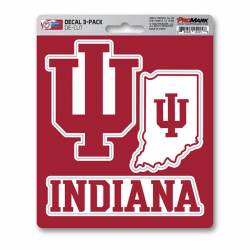 Indiana University Hoosiers Team Logo - Set Of 3 Sticker Sheet