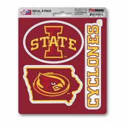 Iowa State University Cyclones Team Logo - Set Of 3 Sticker Sheet
