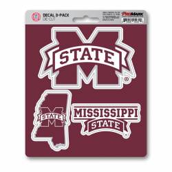 Mississippi State University Bulldogs Team Logo - Set Of 3 Sticker Sheet
