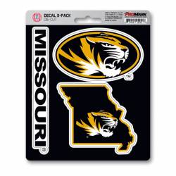 University Of Missouri Tigers Team Logo - Set Of 3 Sticker Sheet