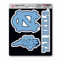 University Of North Carolina Tar Heels Team Logo - Set Of 3 Sticker Sheet
